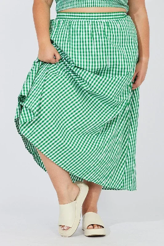 green-check-maxi-skirt-elastic-waist-side-pockets-csm1066lx-35ab-1 green-check-maxi-skirt-elastic-waist-side-pockets-csm1066lx-35ab-1