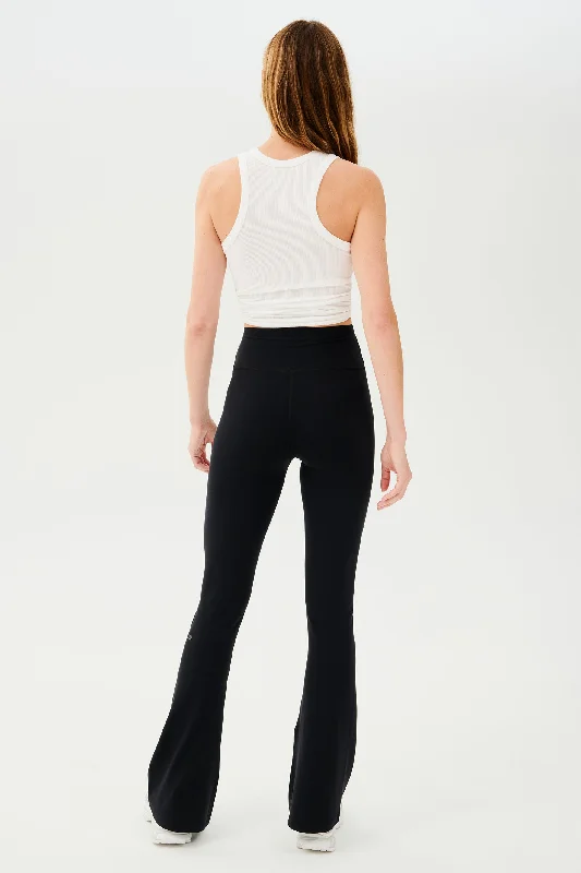 raquel-highwaist-flare-short-black