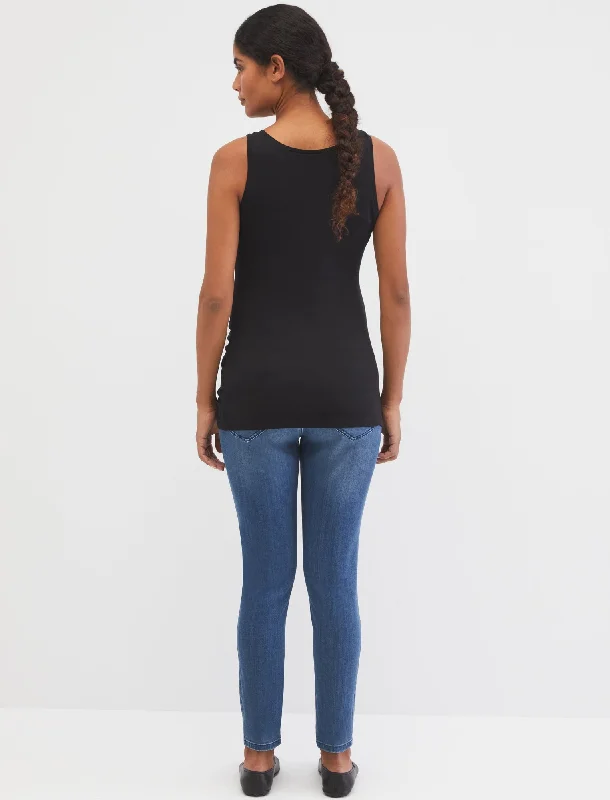 side-ruched-maternity-tank-top-95462-01-black side-ruched-maternity-tank-top-95462-01-black