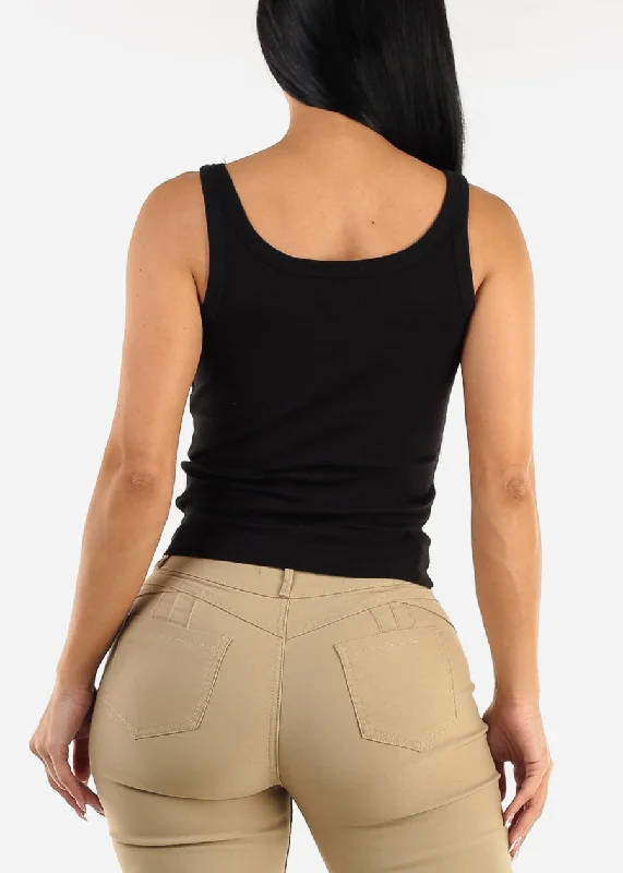 sleeveless-scoop-neck-black-ribbed-tank-top-74998blk