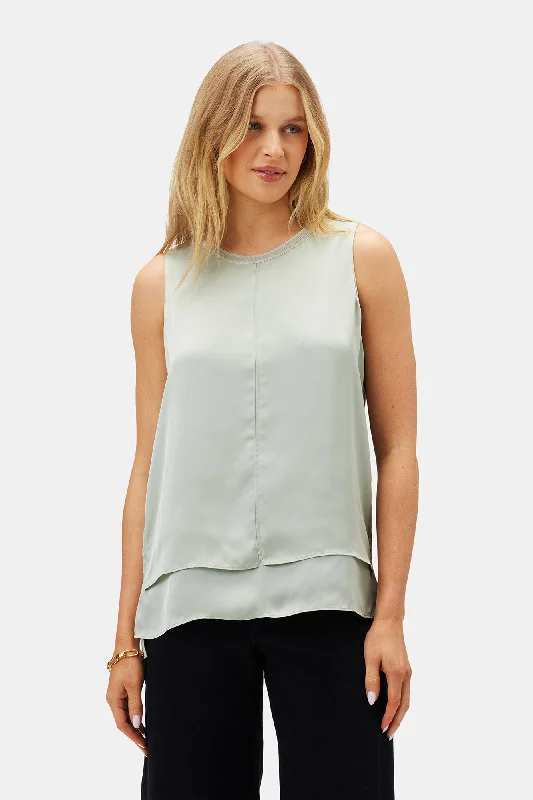 Zola Doubled Tank - Mint Green